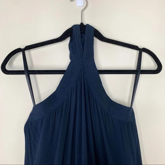 Tularosa Revolve Cory Halter Top Navy Blue Tassels Open Back Embroidered Size XS - Picture 10 of 16